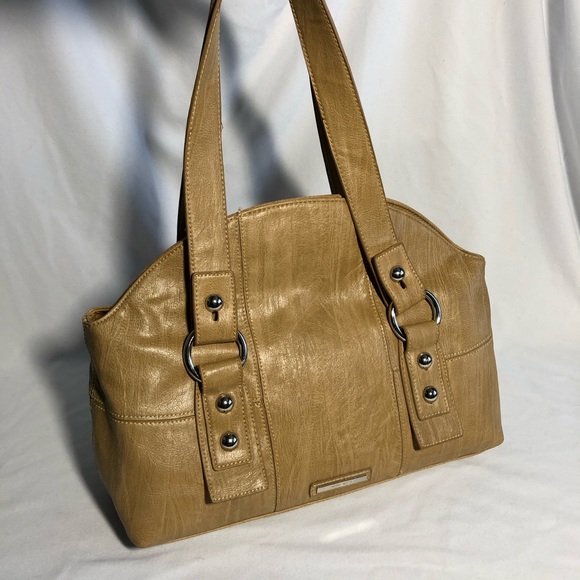 NWOT Nine West Faux Leather Wood Grain Bag - Picture 2 of 16